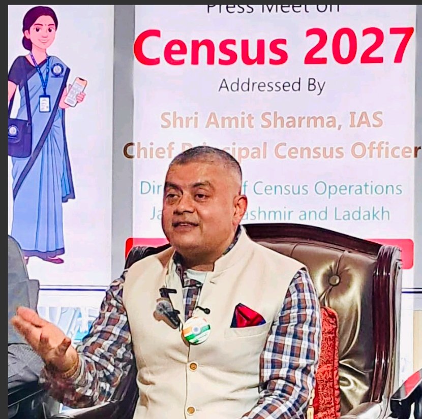Join Census 2027 for nation building; CPCO Amit Sharma urges people of Ladakh & JK
