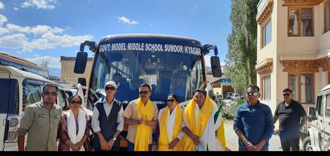 Big education push in Ladakh: Ex MP Namgyal provides 16 school buses to remote schools