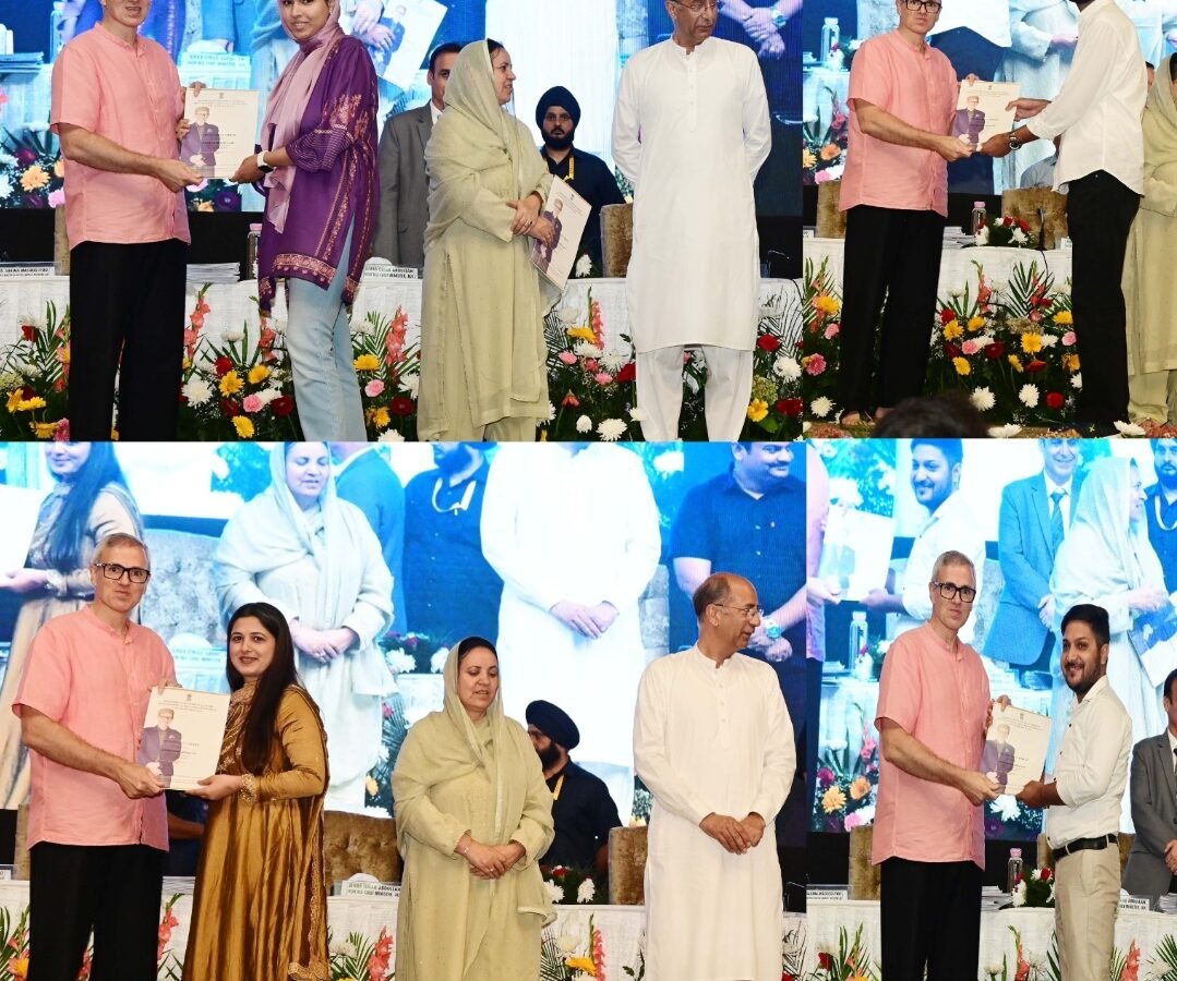 CM Omar Abdullah hands over appointment orders to medical officers
