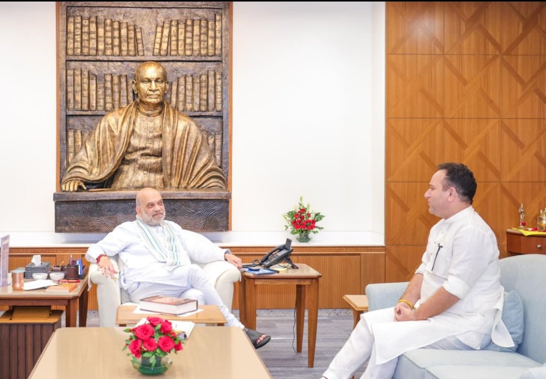 LoP Sunil Sharma calls on Amit Shah, discuss J&K issues
